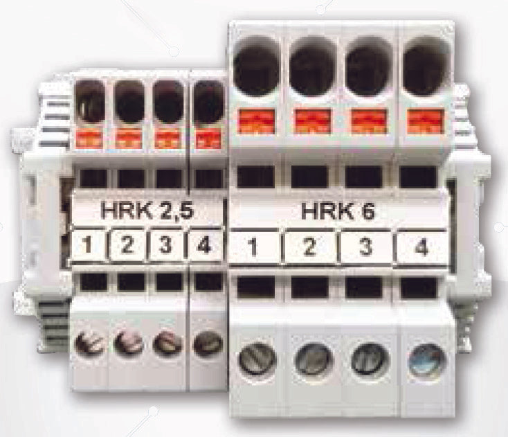 ONKA 2.5mm2 Hybrid Screw / Spring Rail Connection Terminal on DIN Rail 2-Wire Gray, 1040002