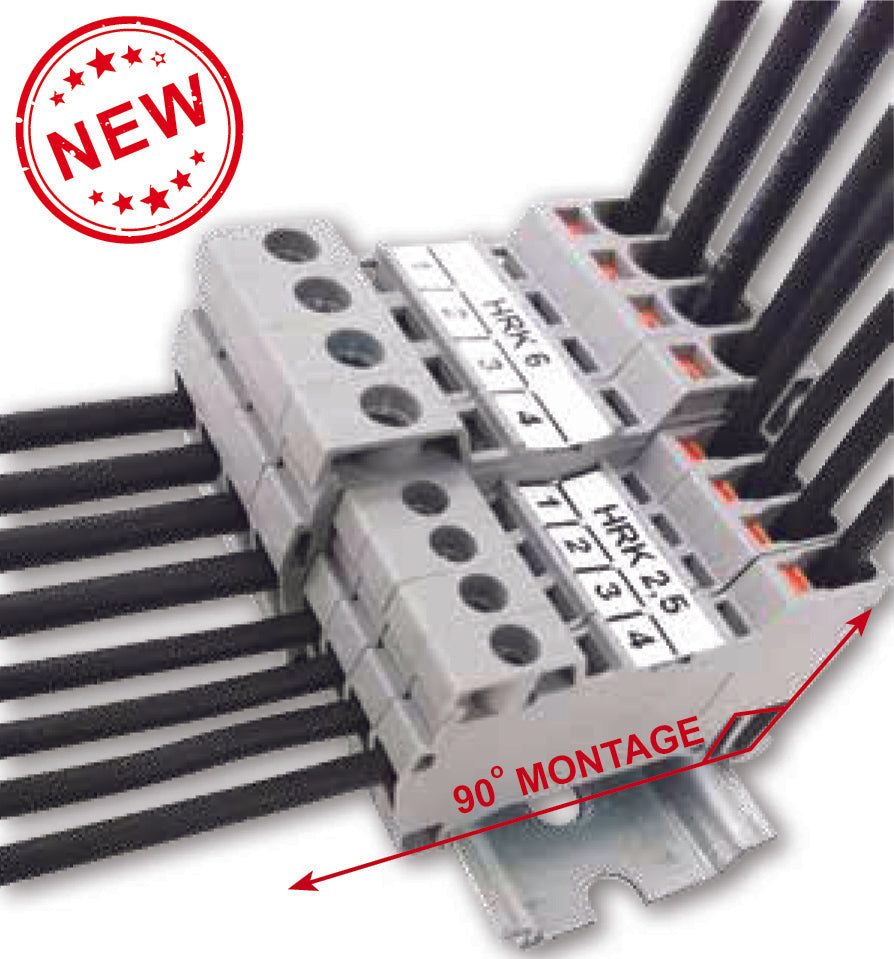 ONKA 6mm2 Hybrid Screw / Spring Rail Coupling Terminal on DIN Rail 2-Conductor Gray, 1040012