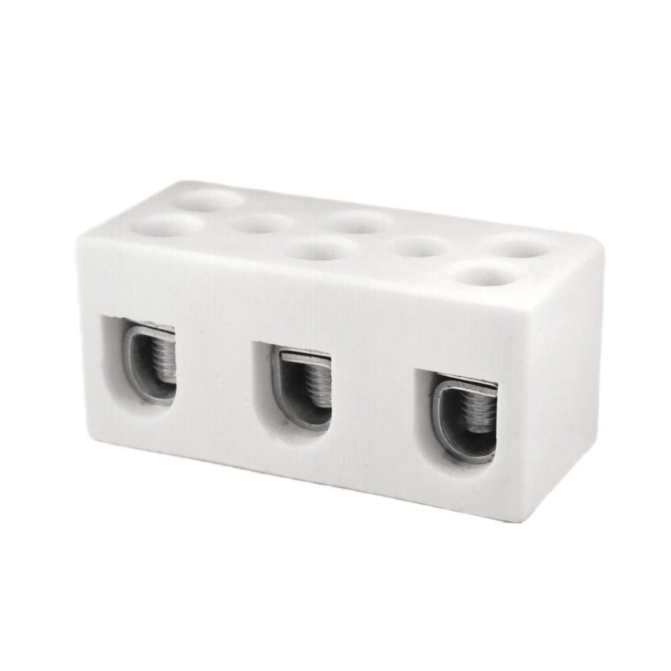 ONKA 25mm2 / 3-skena Steatit / Ceramic / Porcelain connection - PORCELAIN TERMINAL BLOCK, 1070013