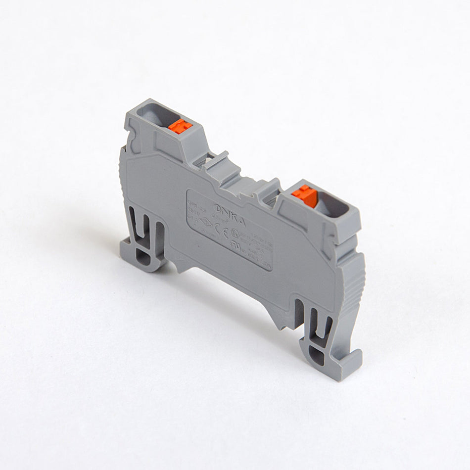 ONKA 2.5mm2 spring rail connection terminal block on DIN rail 2-conductor gray, 1020013