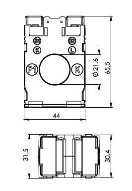 ONKA Measurement Transformer for Current - CURRENT TRANSFORMER 100/5A, 44/20 (31), CLASS 1, 1.5VA (CK201005102 / 80010691)