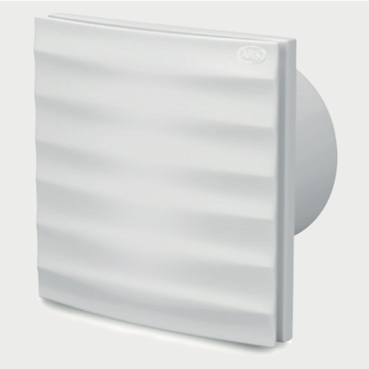Alize ARS - white wall-mounted axial bathroom / toilet fan white with grille silent 100mm, 90 m3/h, 348562