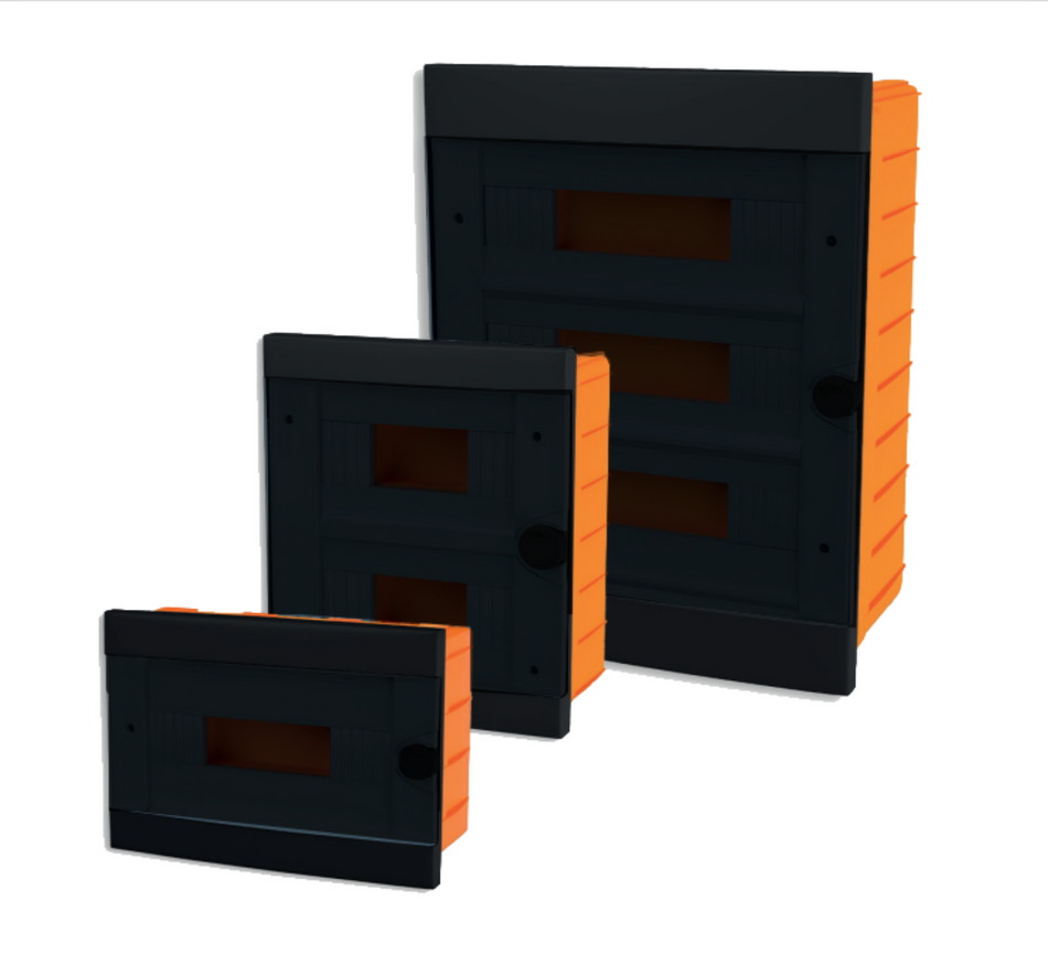 ARS Modular Distribution Cabinet 2-6 MOD (2-6 fuses), plastic cabinet for built-in installation, transparent doors IP40, 342592