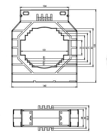 ONKA Measuring Transformer for Current - CURRENT TRANSFORMER 2000/5A, 100MM, CLASS 0.5S, 30VA (TK10020005312 / 80011775)