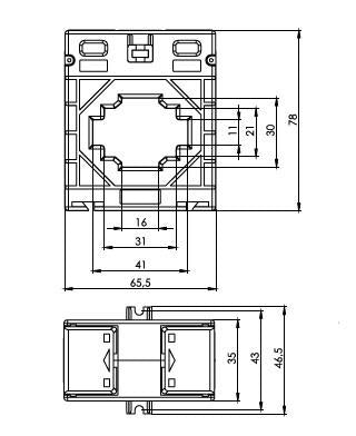 ONKA Measurement Transformer for Current - CURRENT TRANSFORMER 400/5A, 40MM, CLASS 0.5S, 2.5VA (TK404005303 / 80011766)