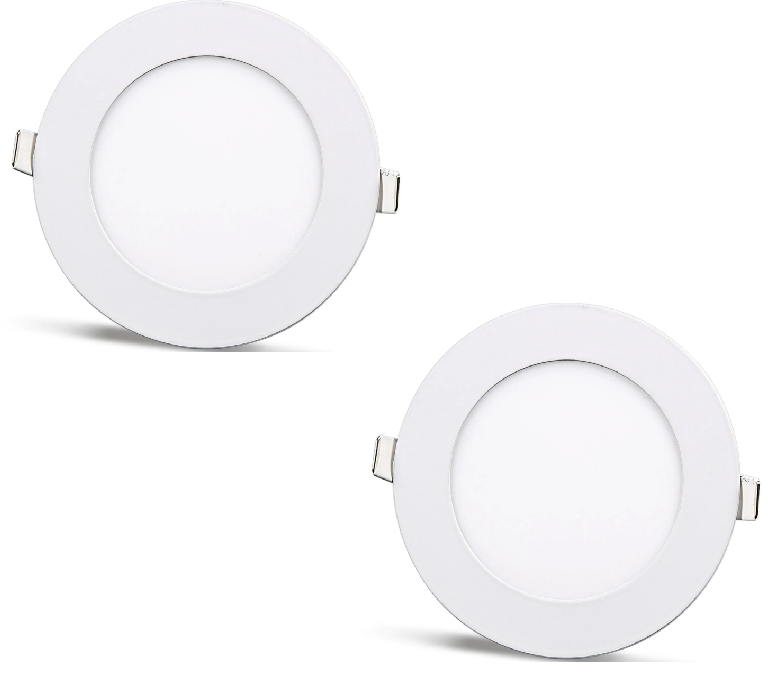 2 pcs SLIM LED panel cool white /6500K 12W / 1080Lm round built-in (power adapter included) 6500K YL10-1200