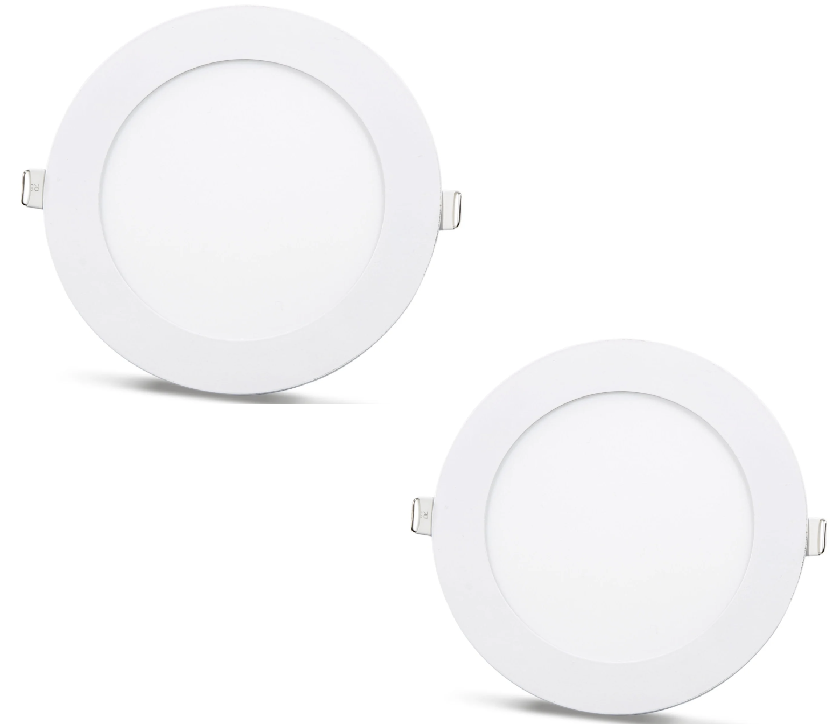 2 pcs - SLIM LED panel cool white /6500K 18W / 1620Lm round built-in (power adapter included) 6500K YL10-1800