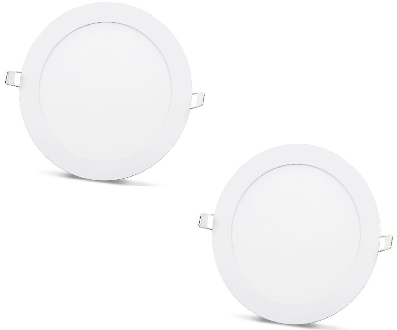 2 pcs SLIM LED panel cool white /6500K 15W / 1350Lm round built-in (power adapter included) 6500K YL10-1500