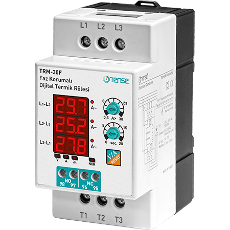 Digital overcurrent protection with voltage protection and 3×3-digit LED display TRM-30F